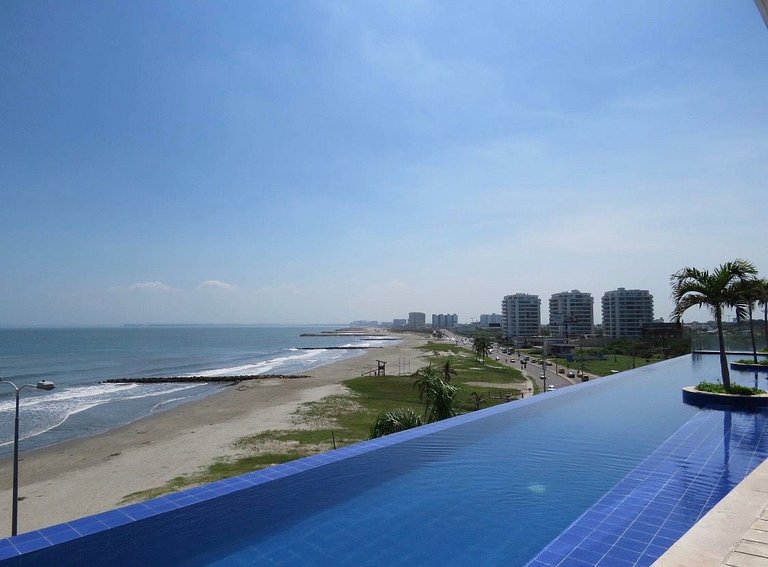 Exclusivo Apto con Vista al mar - Piscina, Jacuzzi, Gimnasio