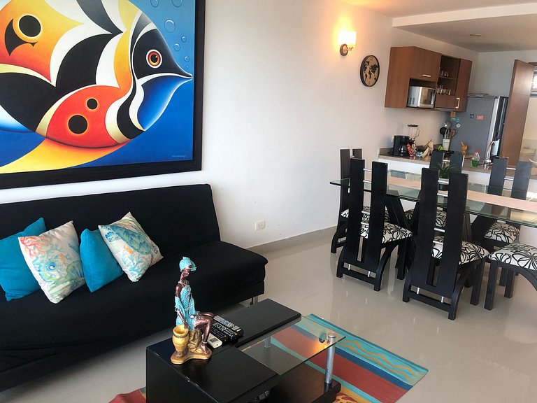 Cómodo y Bien Iluminado Apto p/hasta 7 Personas con Vista Di