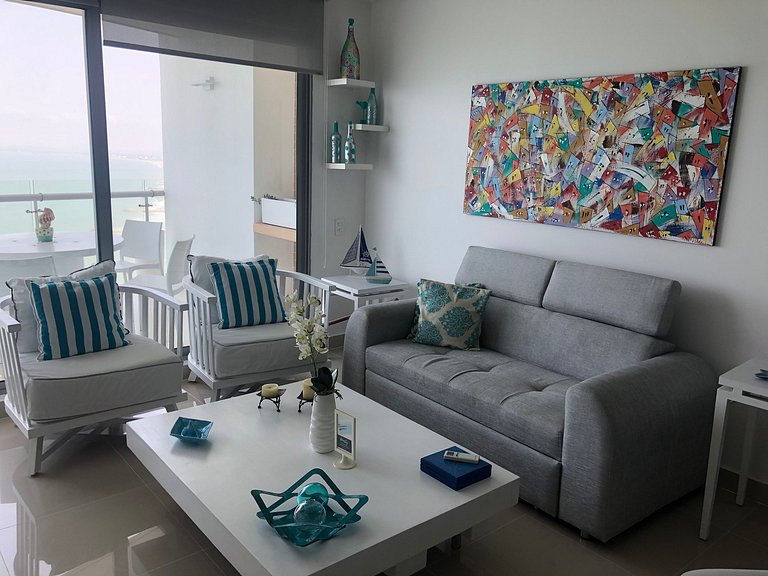Apartamento frente al Mar, ideal para familias o grupos de a