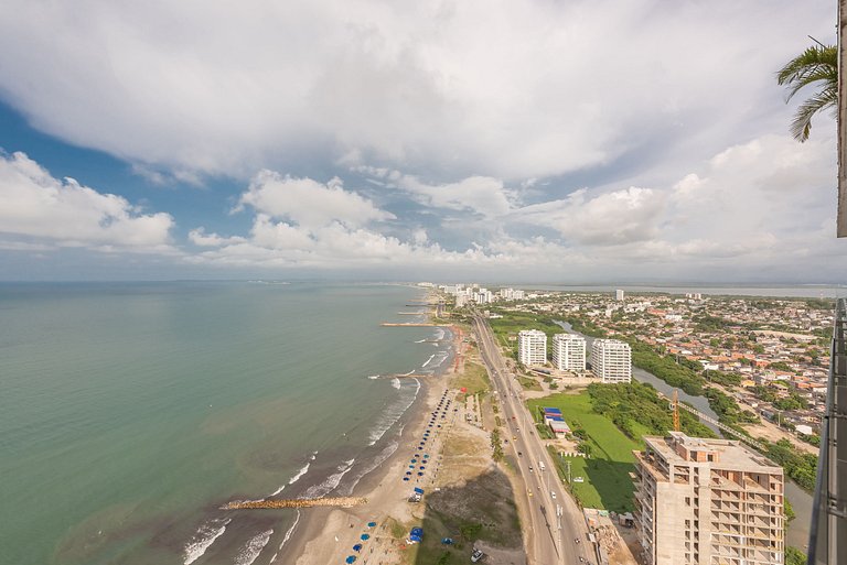 Lujoso Apto frente al Mar, con Piscina, Sauna, Turco, Jacuzz