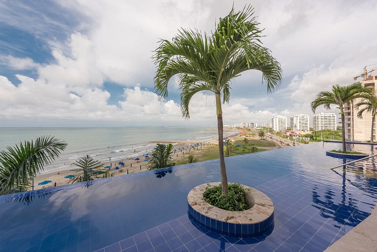 Lujoso Apto frente al Mar, con Piscina, Sauna, Turco, Jacuzz