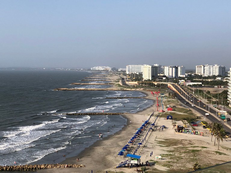 Lujoso Apto frente al Mar, con Piscina, Sauna, Turco, Jacuzz