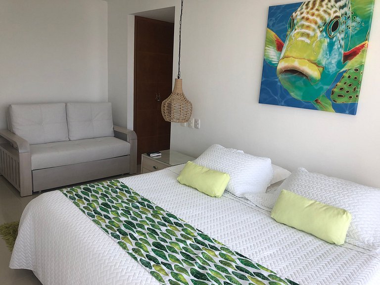 Apartamento frente al Mar, ideal para familias o grupos de a