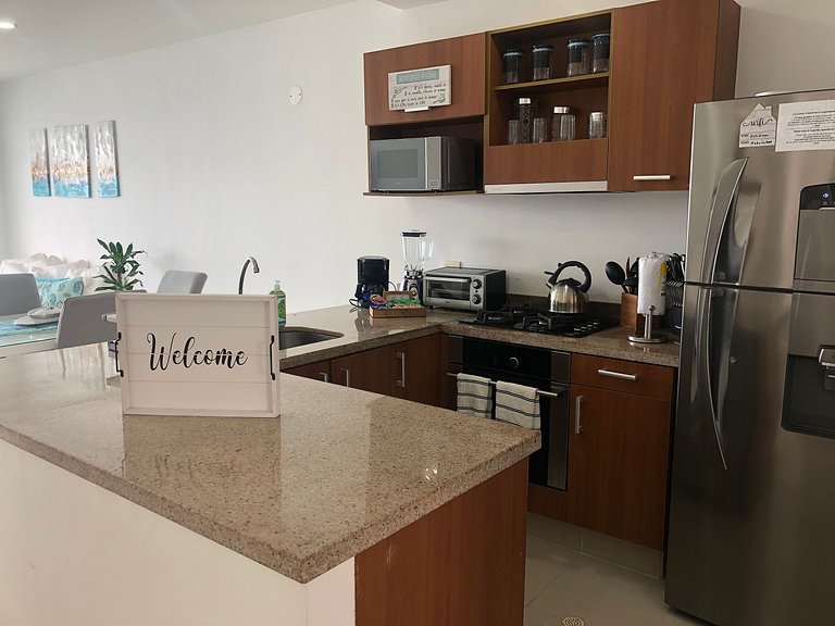 Apartamento frente al Mar, ideal para familias o grupos de a