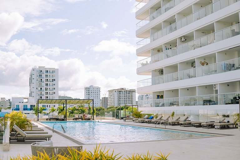 Suite de Lujo con acceso directo a la playa, área de trabajo