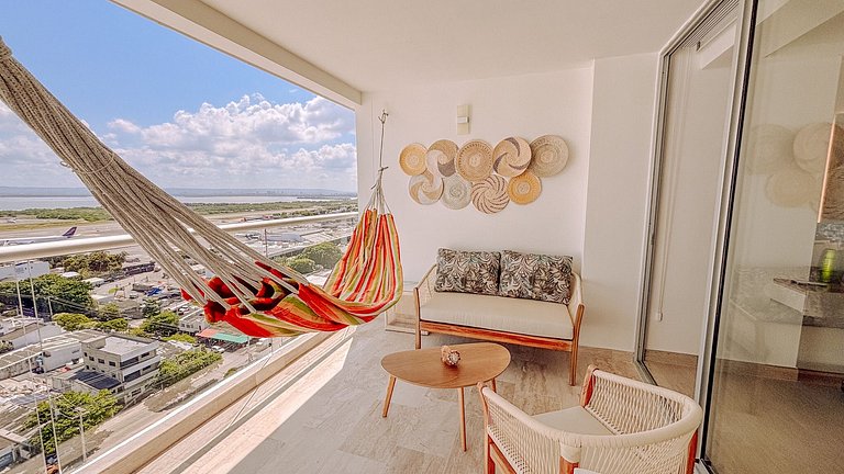 Suite de Lujo con acceso directo a la playa, área de trabajo