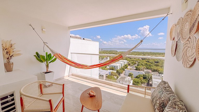 Suite de Lujo con acceso directo a la playa, área de trabajo