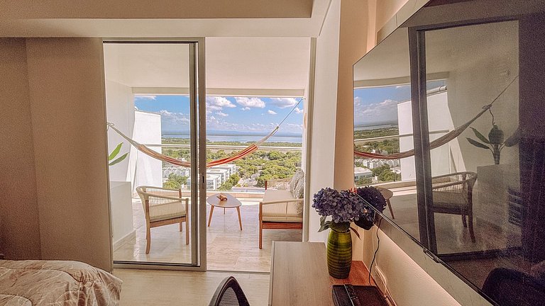 Suite de Lujo con acceso directo a la playa, área de trabajo