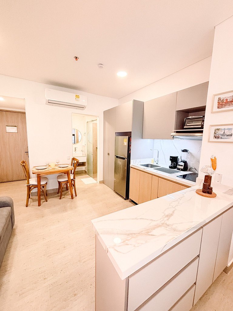 Suite de Lujo con acceso directo a la playa, área de trabajo