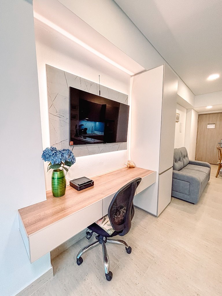 Suite de Lujo con acceso directo a la playa, área de trabajo