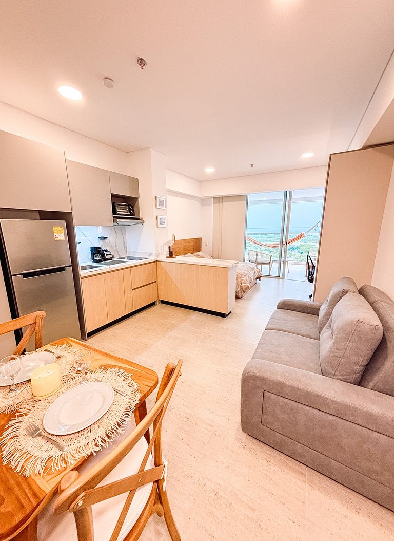 Suite de Lujo con acceso directo a la playa, área de trabajo