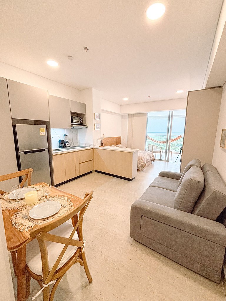 Suite de Lujo con acceso directo a la playa, área de trabajo