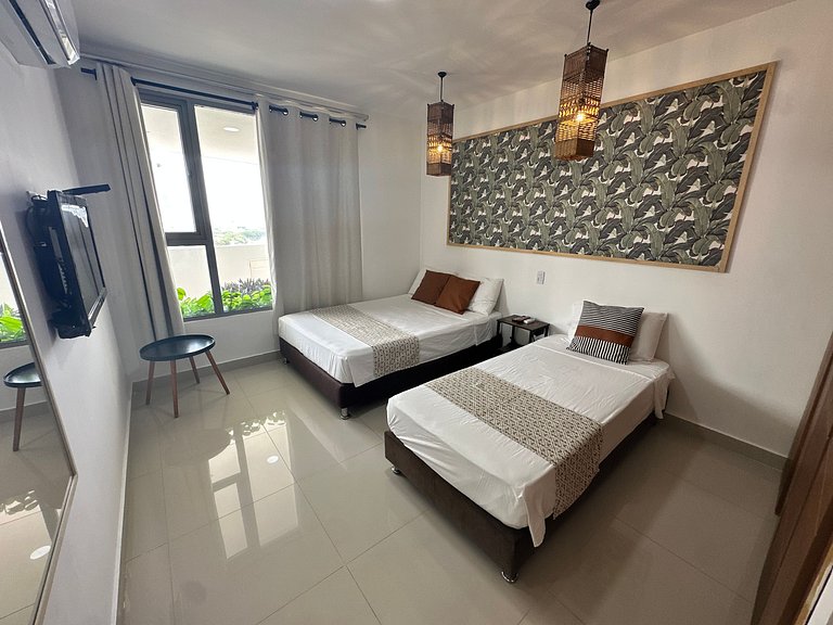 Exclusivo Apto con Vista al mar - Piscina, Jacuzzi, Gimnasio