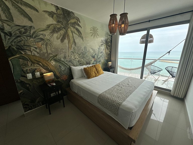 Exclusivo Apto con Vista al mar - Piscina, Jacuzzi, Gimnasio