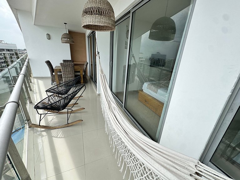 Exclusivo Apto con Vista al mar - Piscina, Jacuzzi, Gimnasio