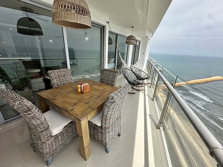 Exclusivo Apto con Vista al mar - Piscina, Jacuzzi, Gimnasio