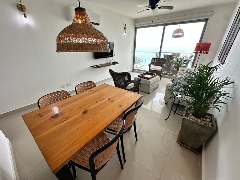 Exclusivo Apto con Vista al mar - Piscina, Jacuzzi, Gimnasio